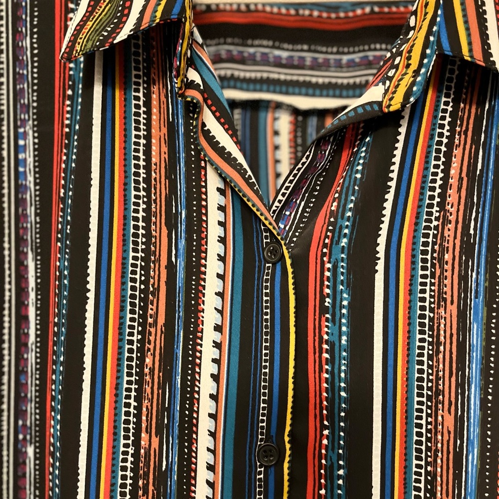 NWOT Melissa Paige MultiColored Blouse 1X